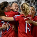 Frida Maanum rejoices after netting Norway’s third goal in their UEFA Women’s Euro 2025 clash against Iceland